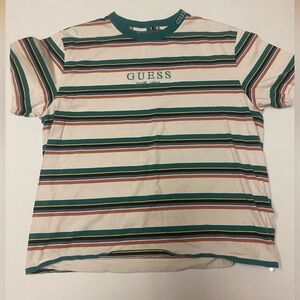Vintage Guess Multicolor Embroidered Striped Shirt 90’s